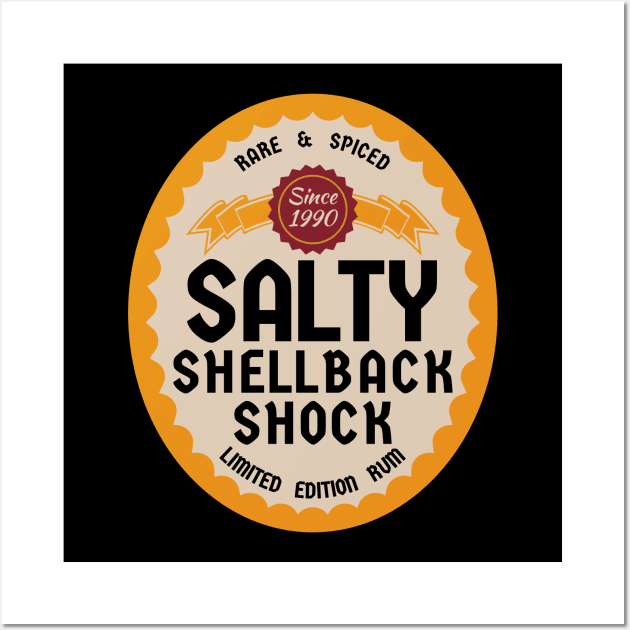 Limited Edition Rare & Spiced Rum Salty Shellback Wall Art by Contentarama